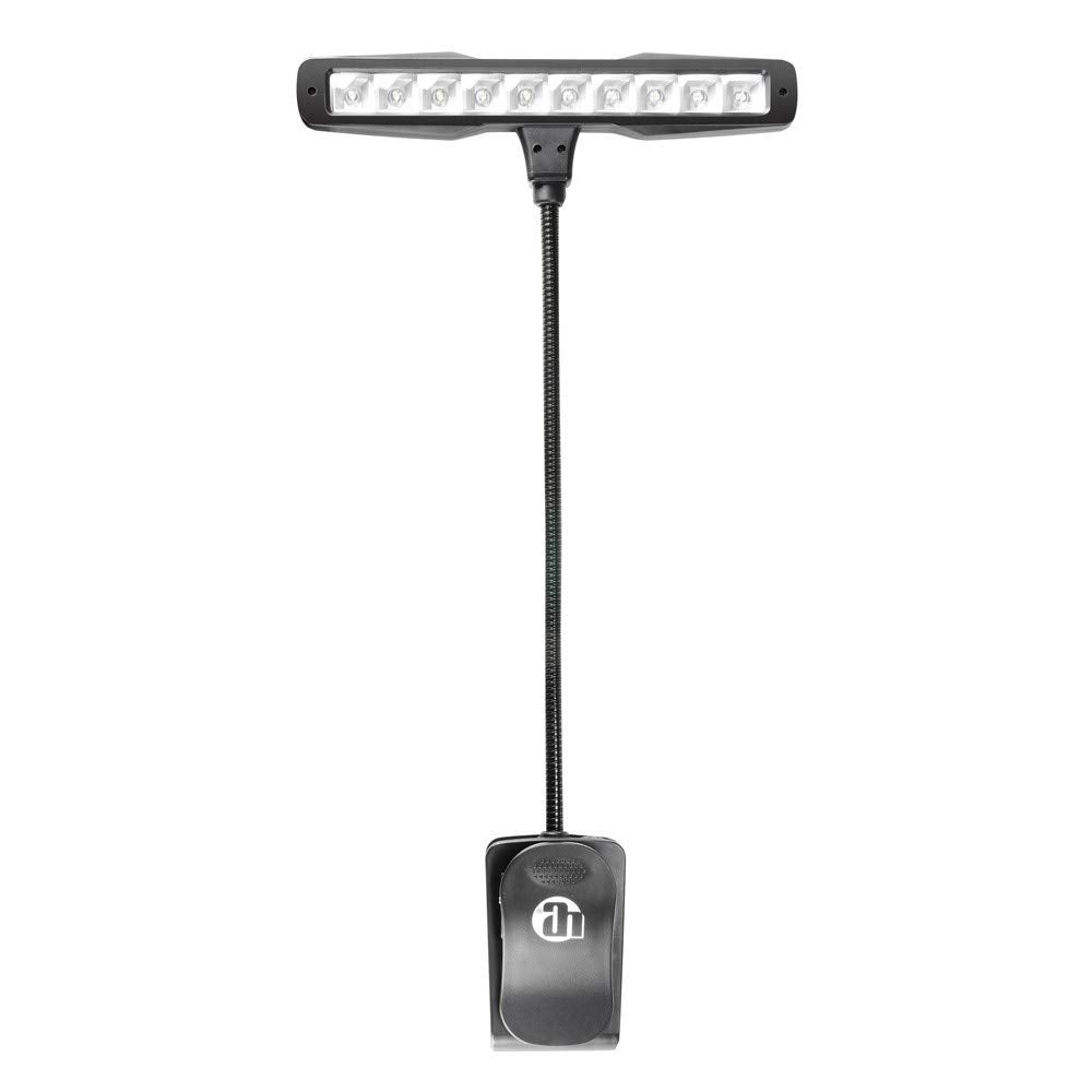 ah Stands SLED 10 LED Music Stand Lamp | Portable Gooseneck Clip Light