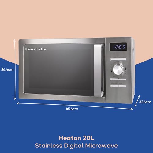 Russell Hobbs 20L Digital Microwave | 800W Stainless Steel Solo