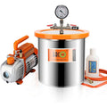BACOENG 12L Vacuum Chamber Kit with 3 CFM Single Stage Pump | 230V