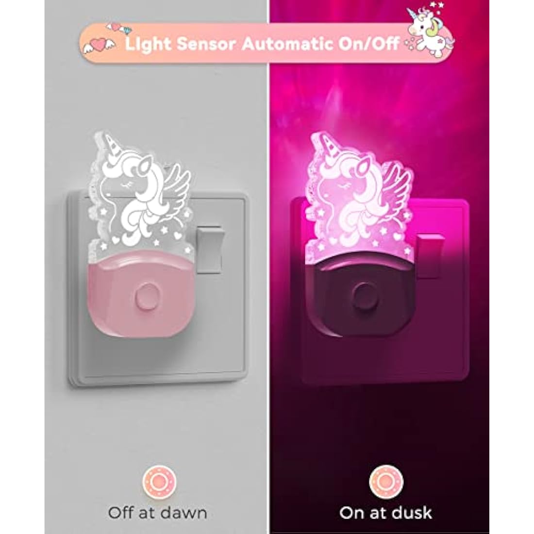 LOHAS-LED Color Changing Night Light | Dusk to Dawn Sensor for Kids