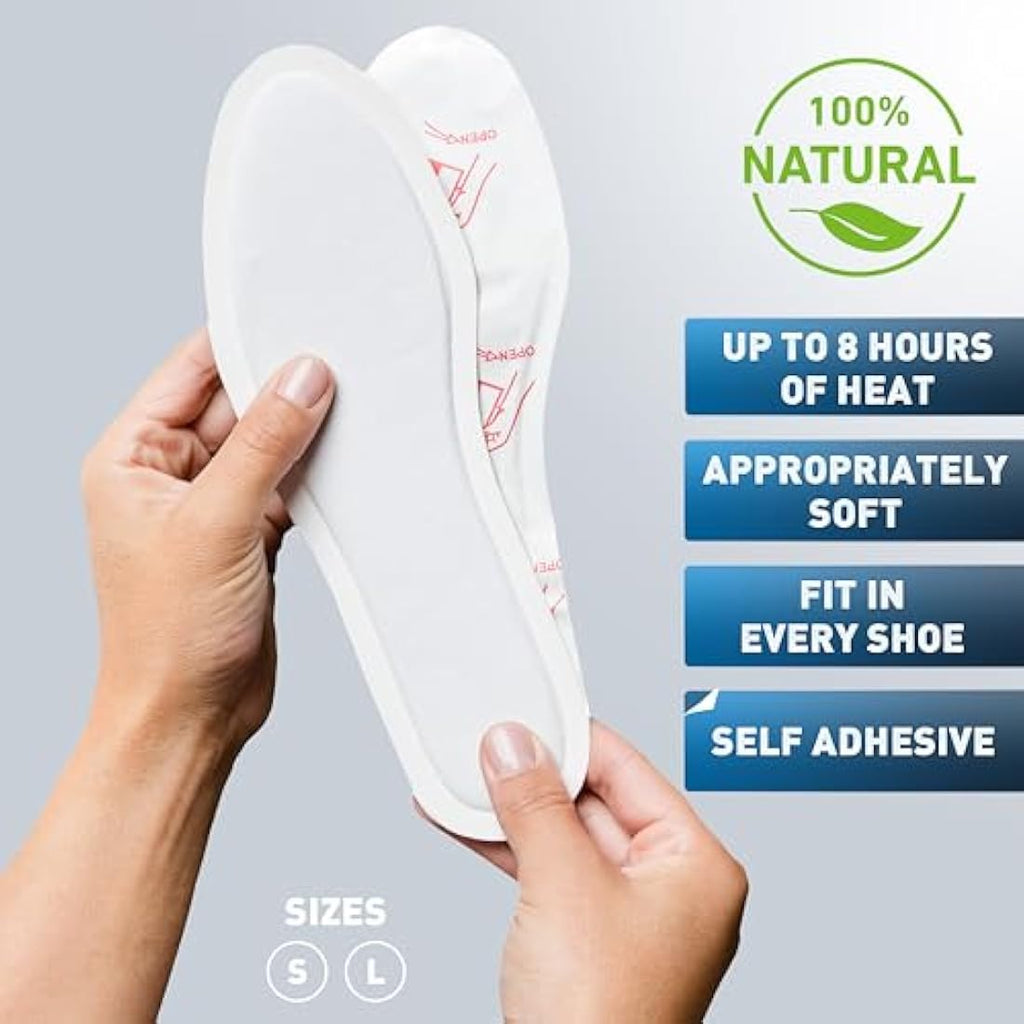 THE HEAT COMPANY Adhesive Insole Foot Warmers – 8 Hour Air Activated