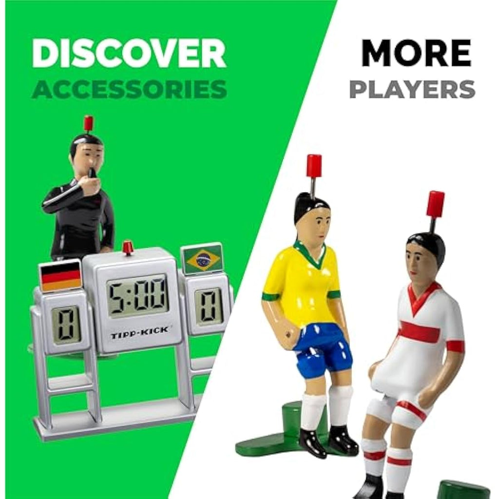 TIPP-KICK Classic Table Football Game Set | Retro Felt Pitch Indoor Toy