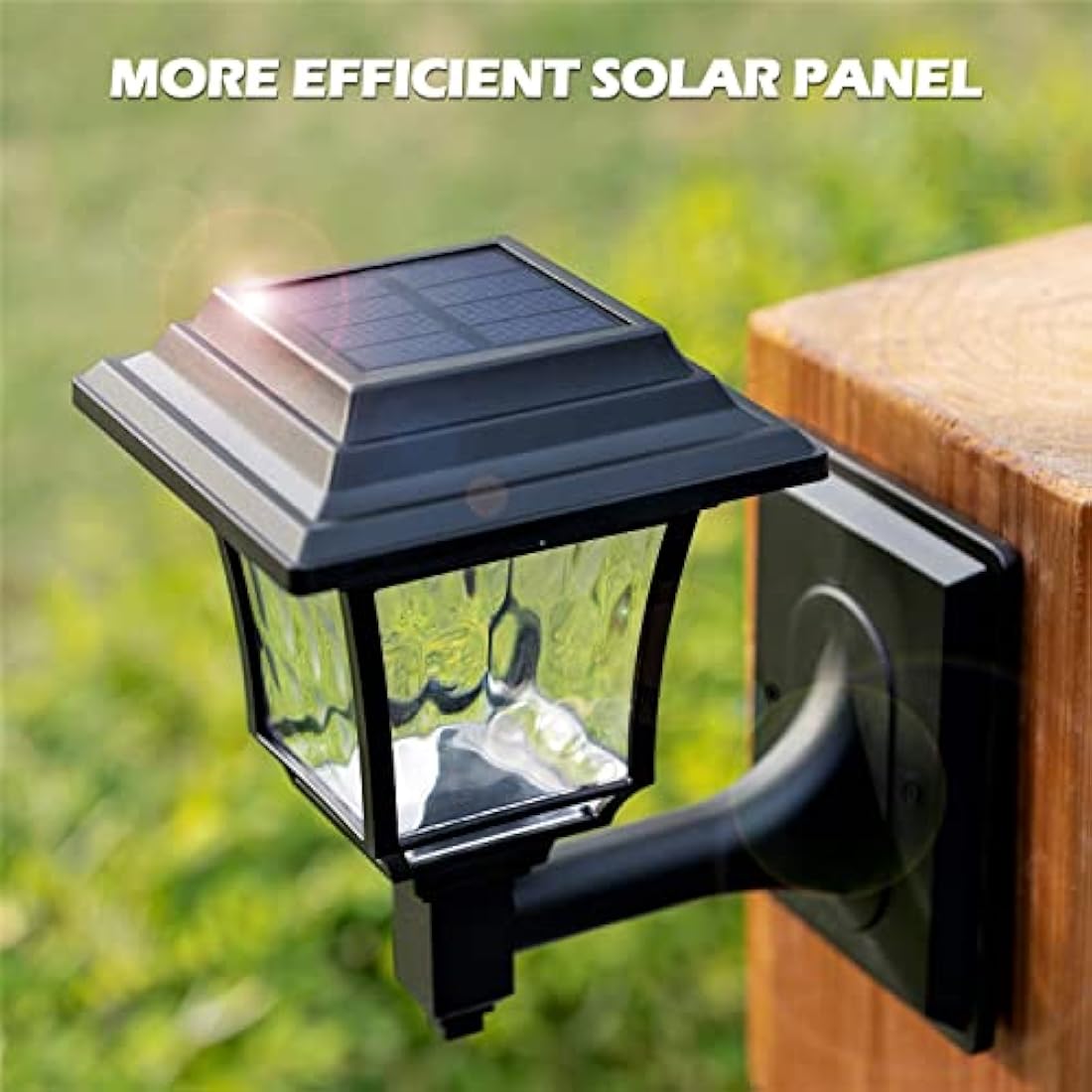 LeiDrail Solar Fence Lights | 2-Mode Waterproof Outdoor Garden Decor | 4 Pack