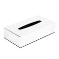 Jolof Store Chrome Rectangular Tissue Holder – Hygienic Plastic Base