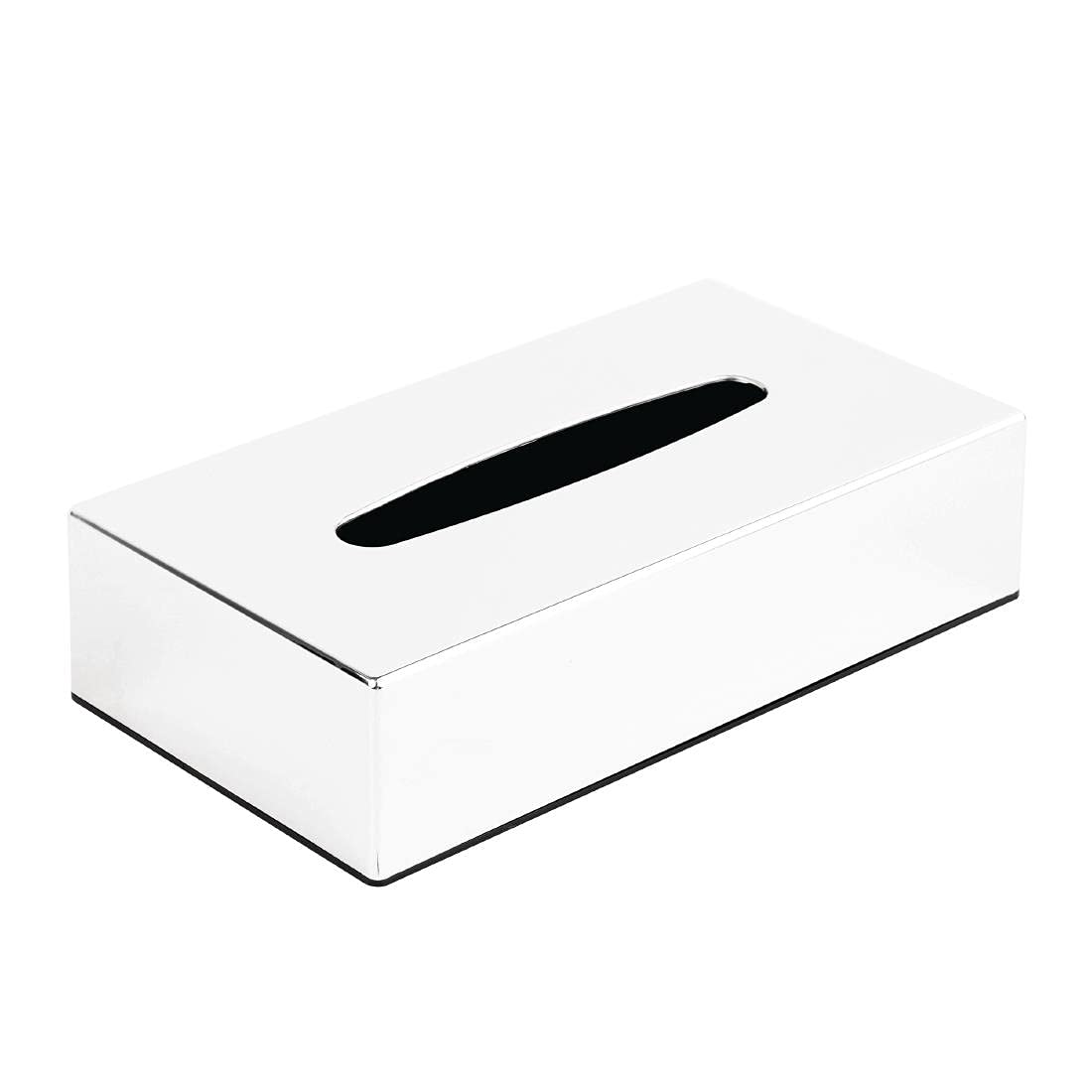 Jolof Store Chrome Rectangular Tissue Holder – Hygienic Plastic Base