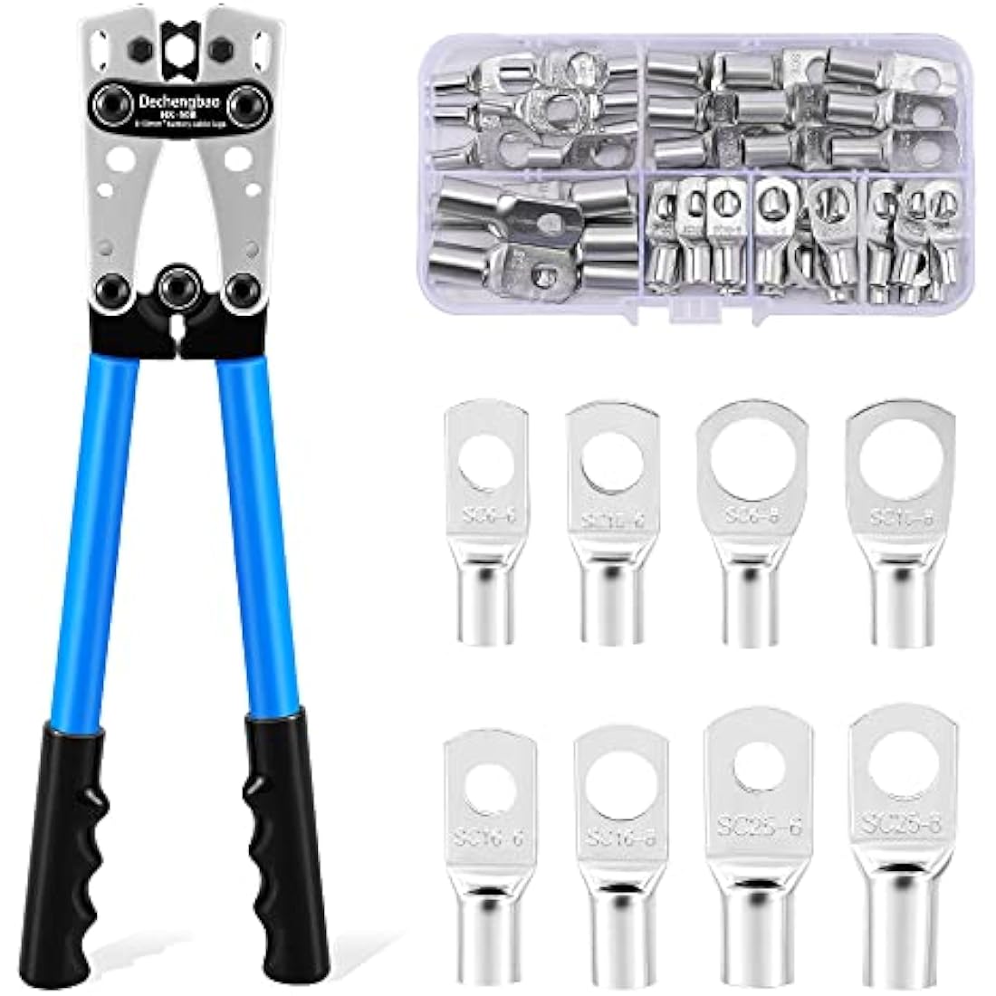 Jolof Store HX-50B Battery Cable Lug Crimper Tool for 6-50mm² Wire