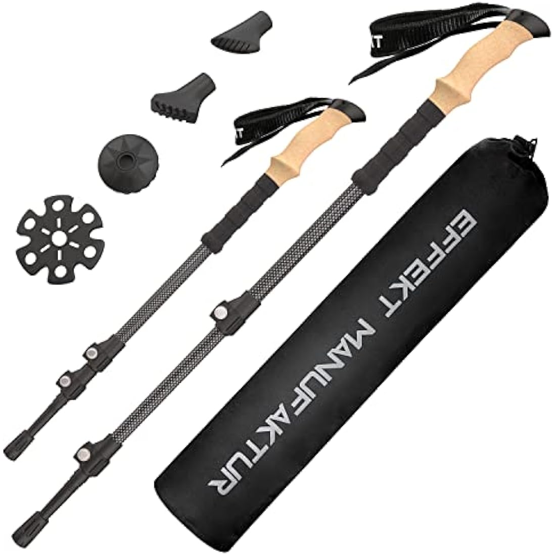 Carbon Fibre Trekking Poles – Lightweight Collapsible Sticks