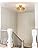 MRHYSWD Boho Rattan Flush Mount Ceiling Light – Gold Wicker Chandelier