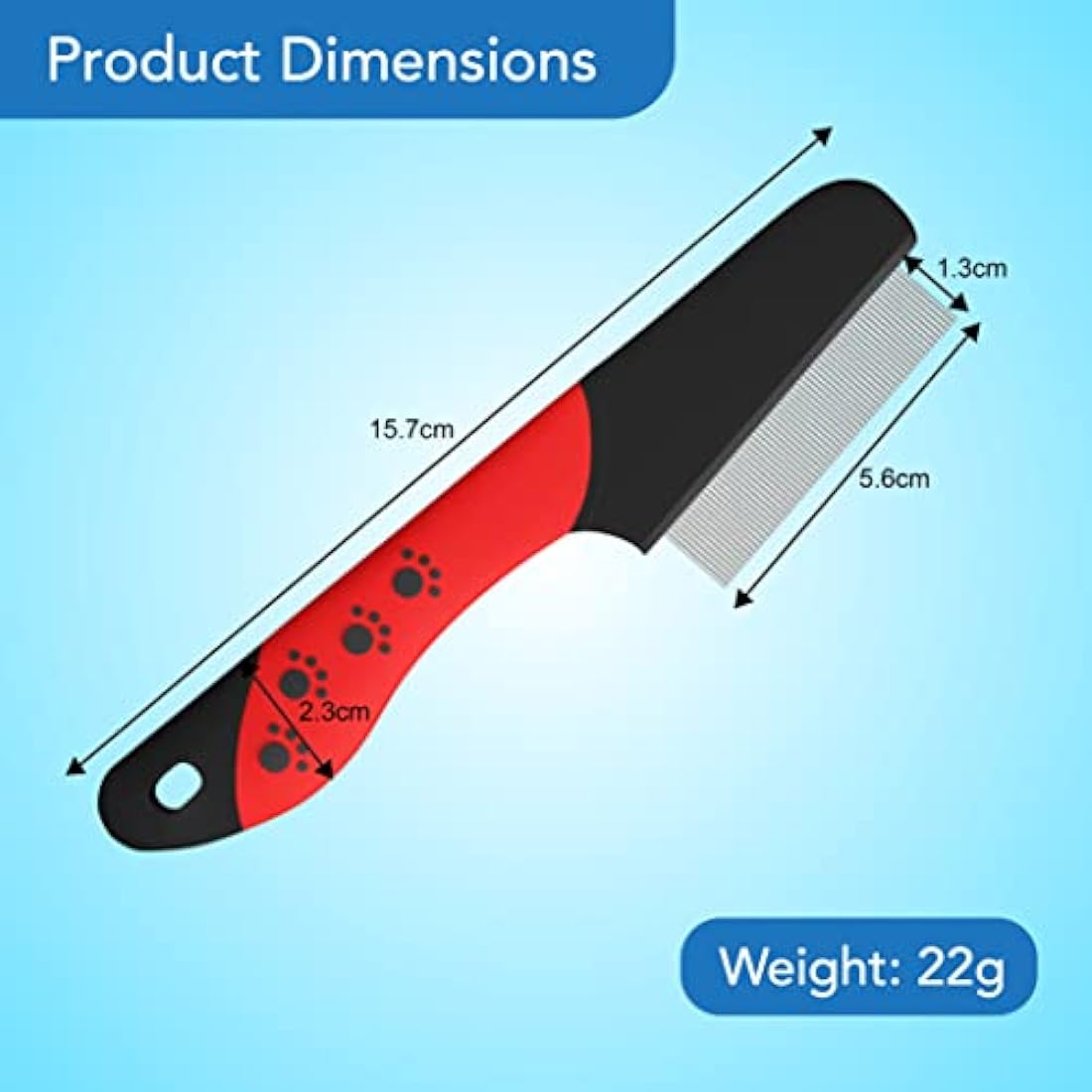 Flea Comb – Ergonomic Pet Grooming Tool for Cats & Dogs