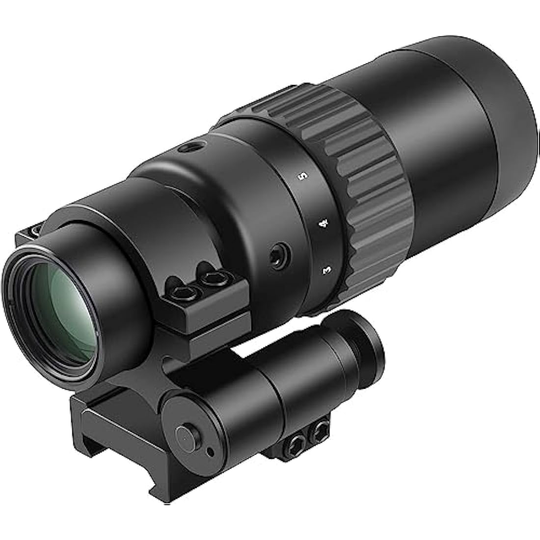 Feyachi M36 1.5X-5X Red Dot Sight Magnifier with Flip-to-Side Mount