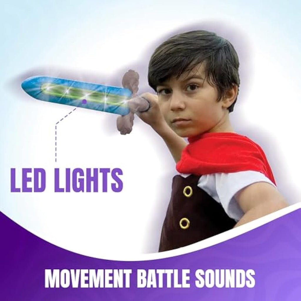 Geospace GeoSword LED Motion Activated Toy Sword 2-Pack – Blue & Red