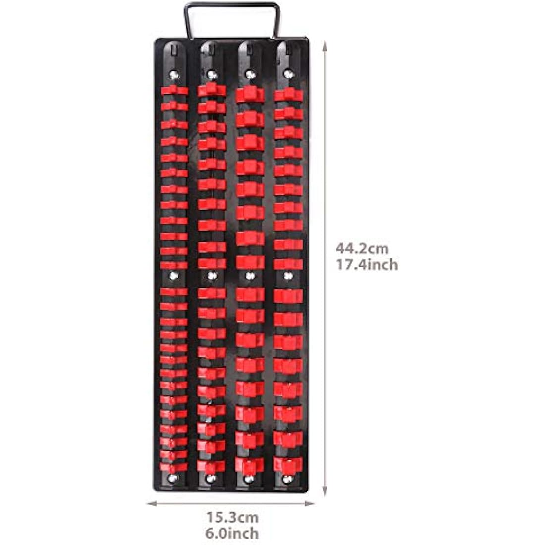CASOMAN 80-Piece Socket Organizer Tray | 1/4, 3/8, 1/2-Inch Drive Rails