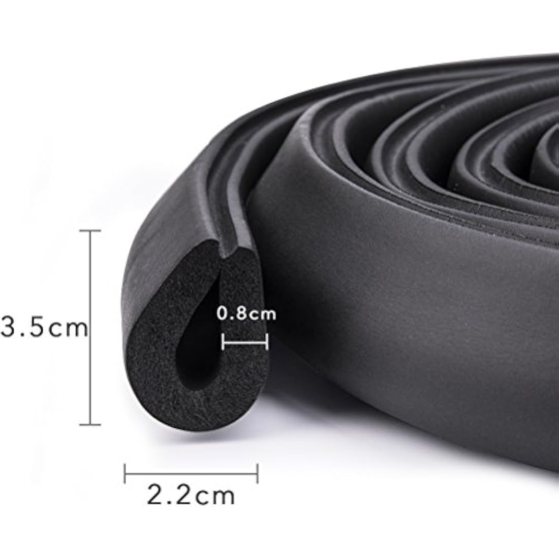 Vicloon Baby Edge Protectors – 4M Soft Foam Safety Strip, Black