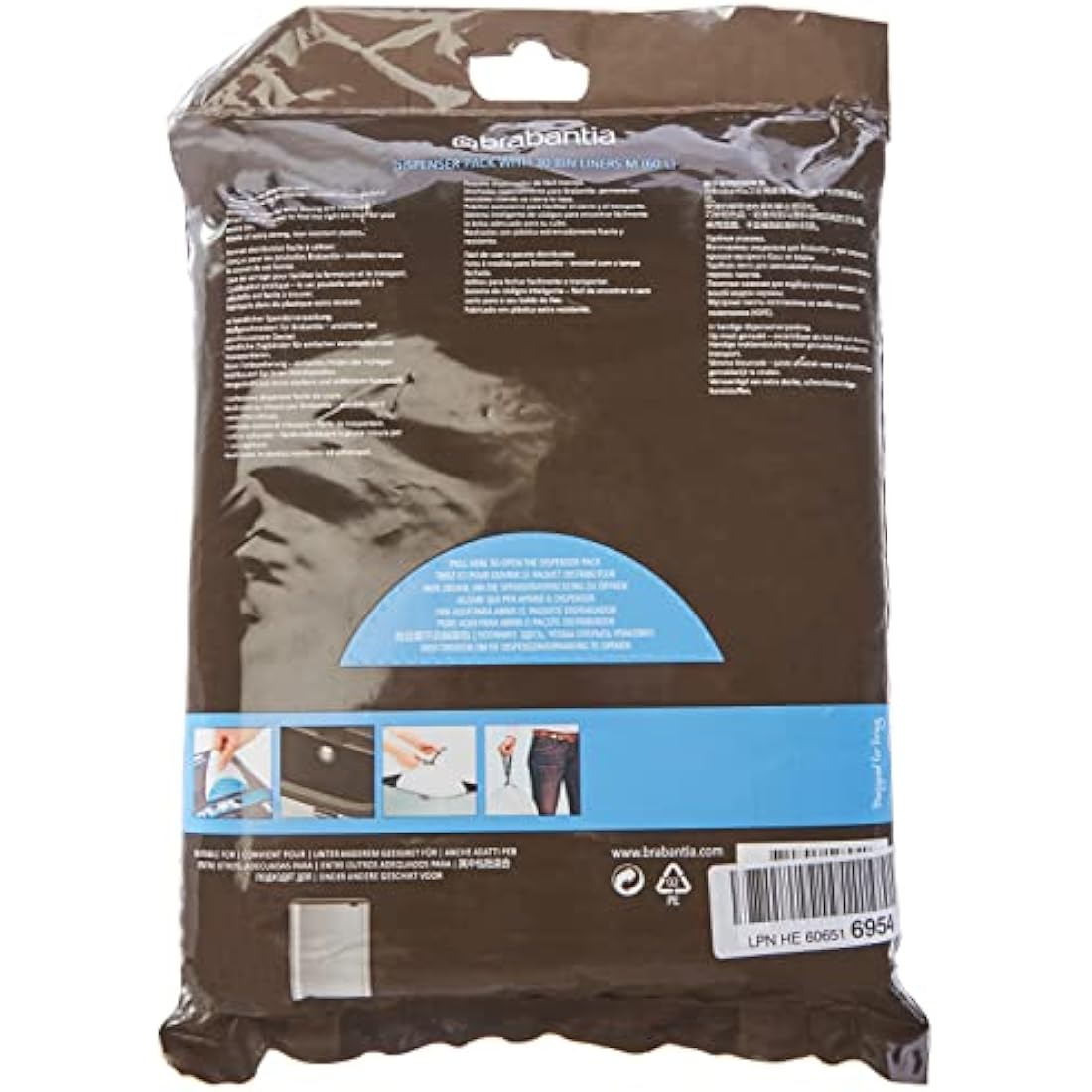Brabantia PerfectFit Bin Liners Size M 60L - Extra Strong Trash Bags