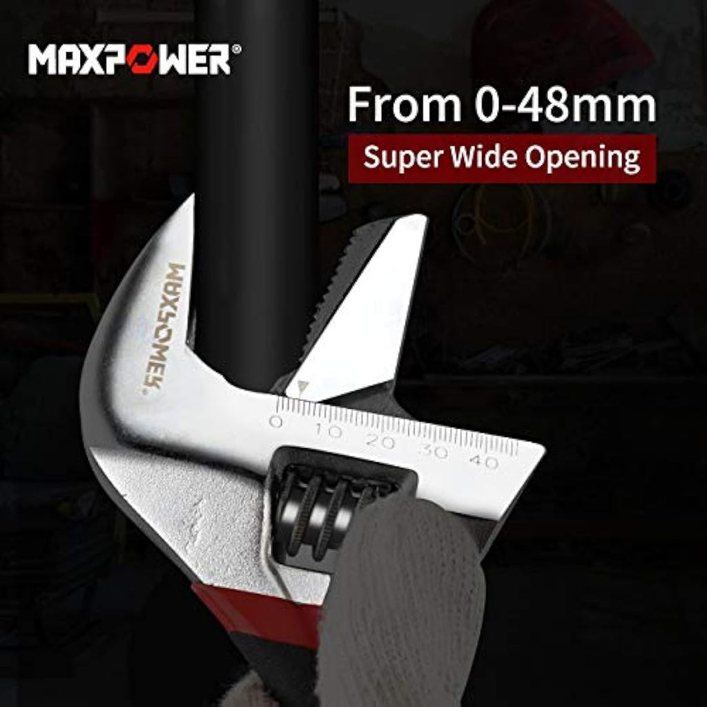 MAXPOWER 2-in-1 Adjustable Wrench Set | Reversible Pipe Spanner (2pc)