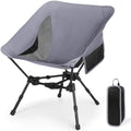 SHANNA Lightweight Folding Camping Chair | Adjustable Height Mesh Seat - Gray