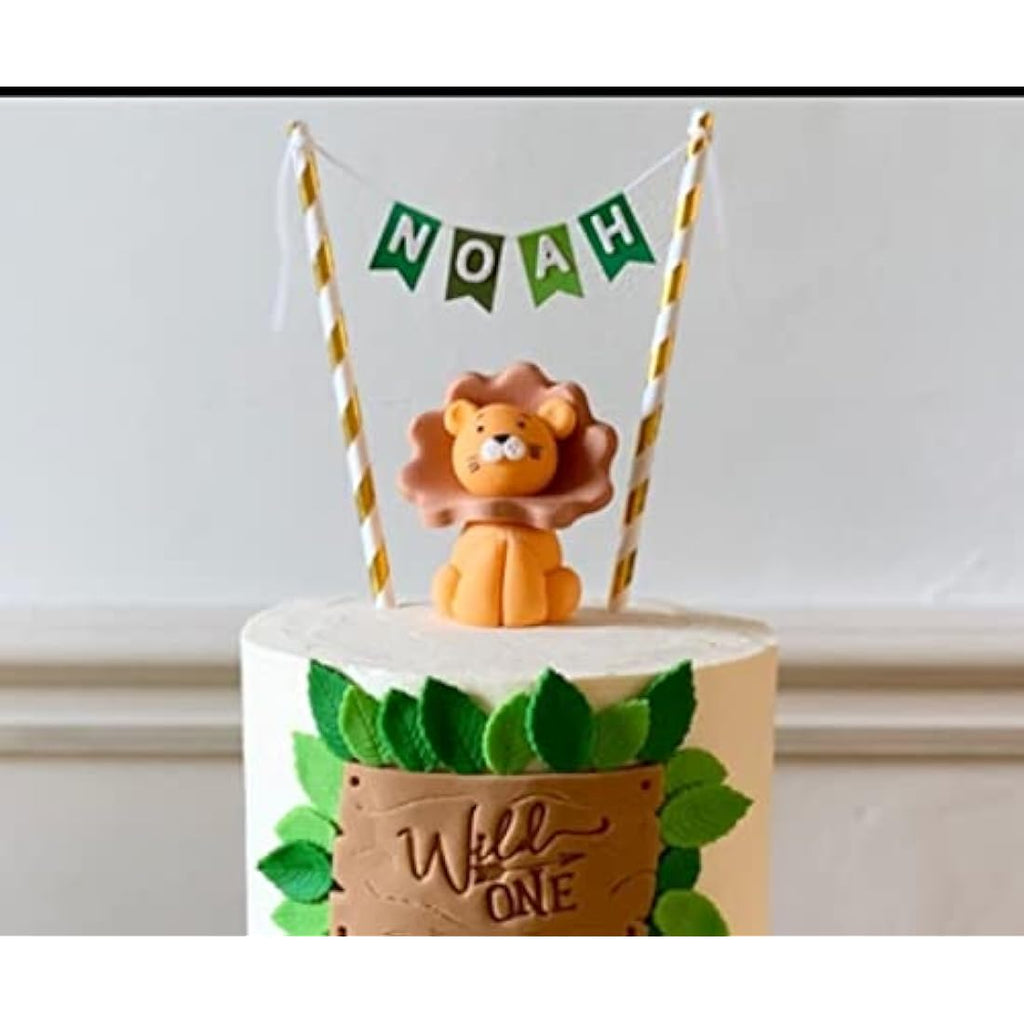 Lion Cake Topper – Edible 3D Fondant Jungle Animal Figure