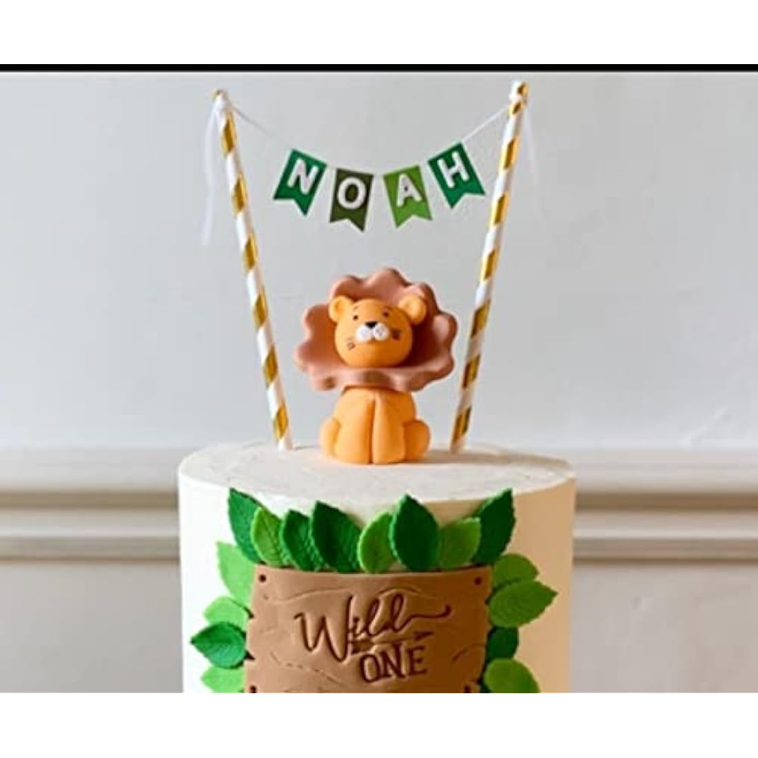 Lion Cake Topper – Edible 3D Fondant Jungle Animal Figure