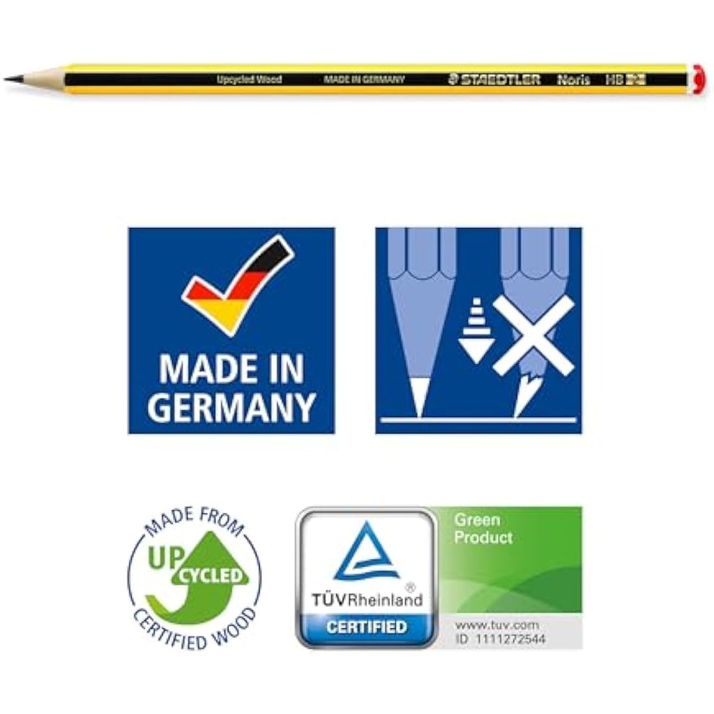 Staedtler Noris HB Graphite Pencils – Break-Resistant Tub of 50