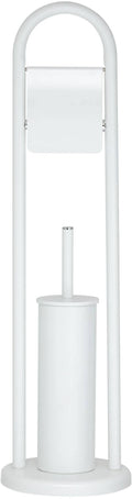 Sealskin Acero Toilet Butler | Metal Toilet Brush Holder - White
