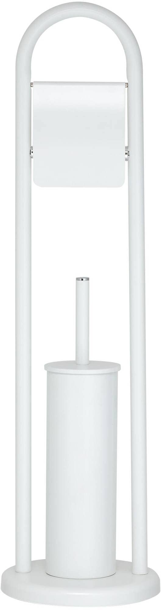 Sealskin Acero Toilet Butler | Metal Toilet Brush Holder - White