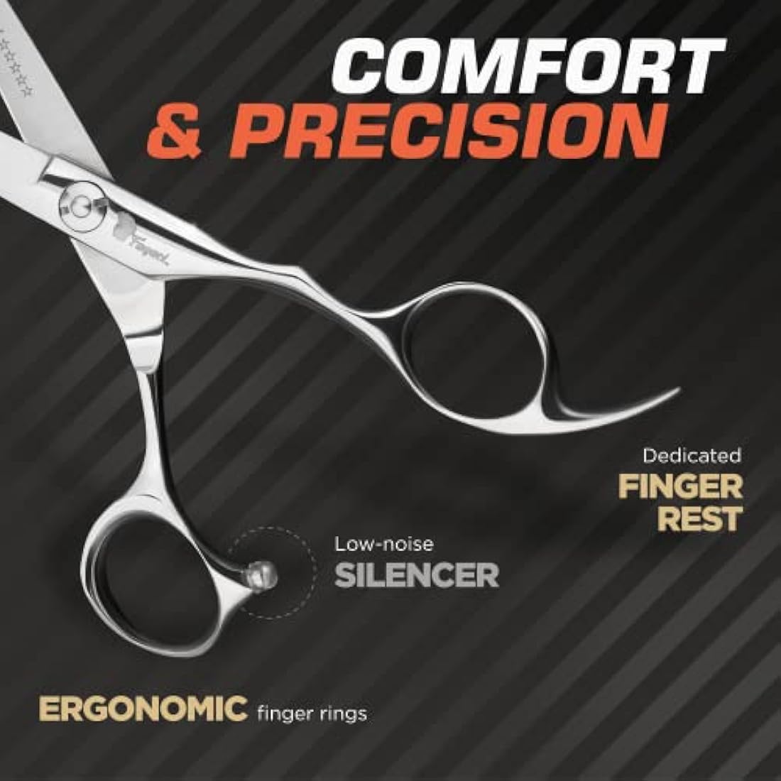 Fagaci Professional Hairdressing Scissors – 6" 440C Steel Hair Shears