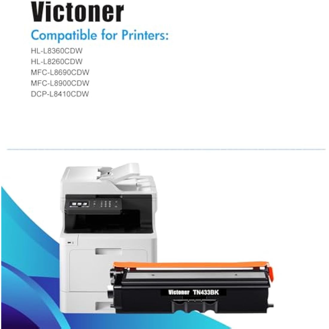 VICTONER TN423 Compatible Toner Set for Brother MFC-L8690CDW - 4 Pack