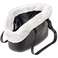 Ferplast With-Me Winter Dog Carrier – Faux-Fur Lined EVA Bag, Black