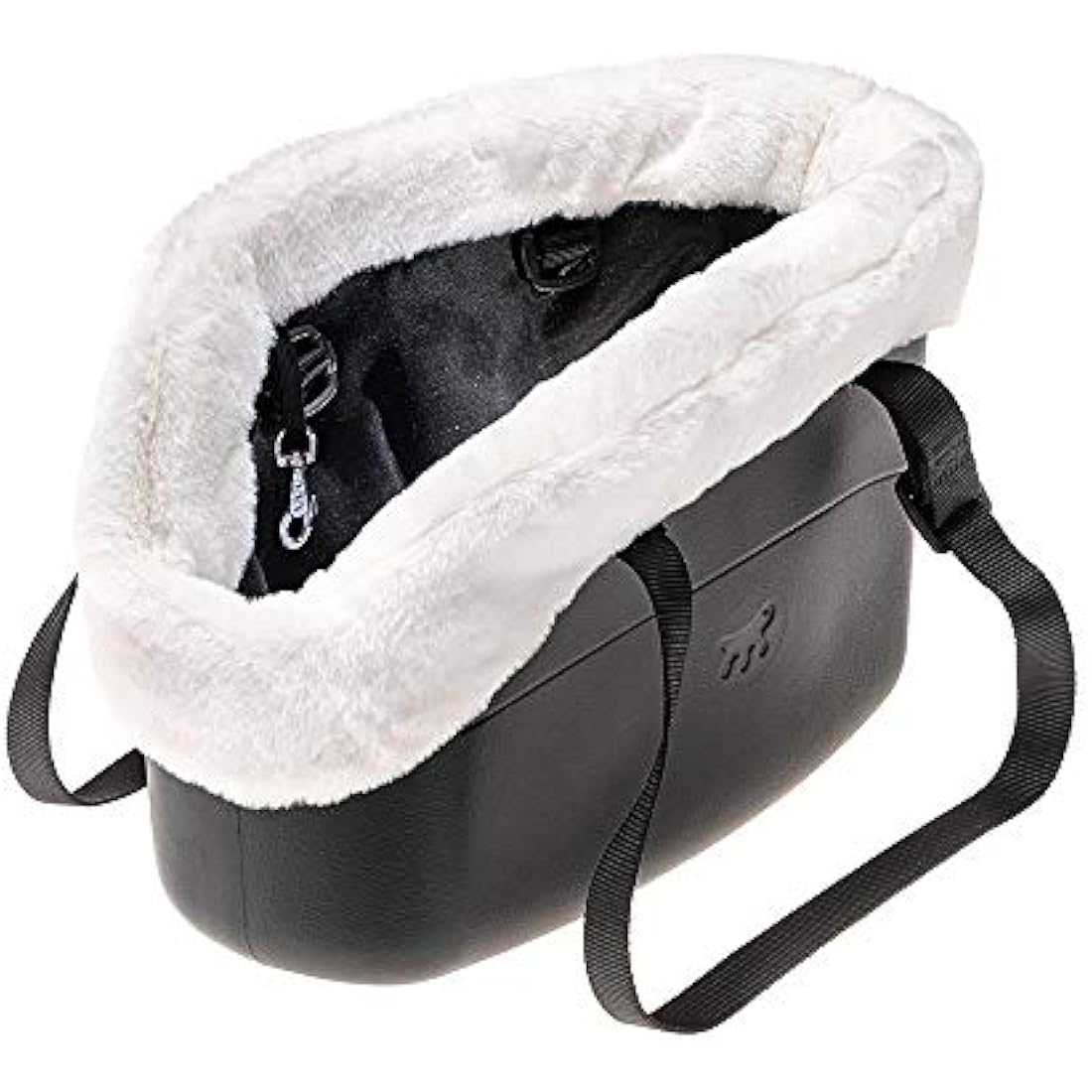 Ferplast With-Me Winter Dog Carrier – Faux-Fur Lined EVA Bag, Black
