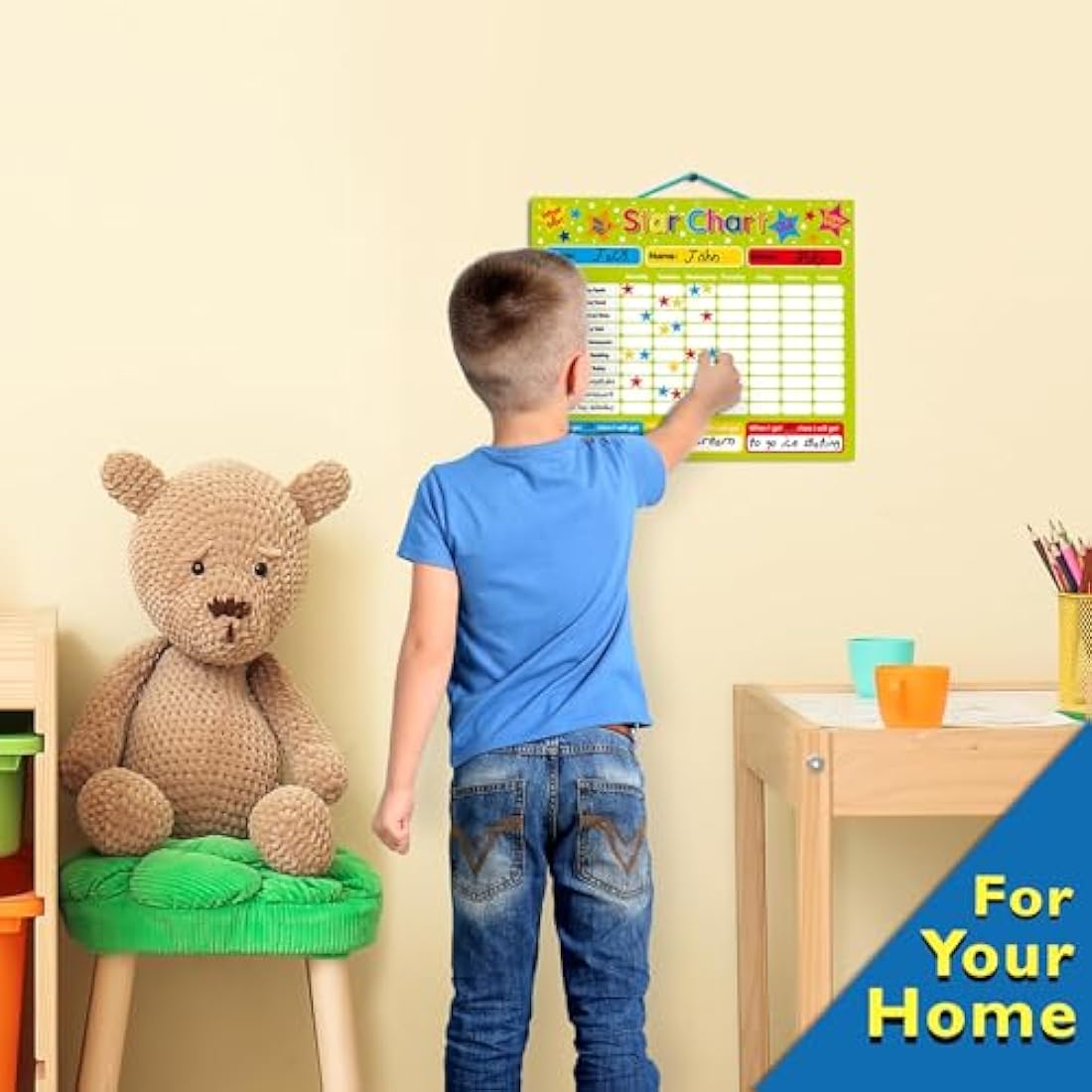 Magnetic Reward Star Chart – 40x30cm Kids Chore & Task Board