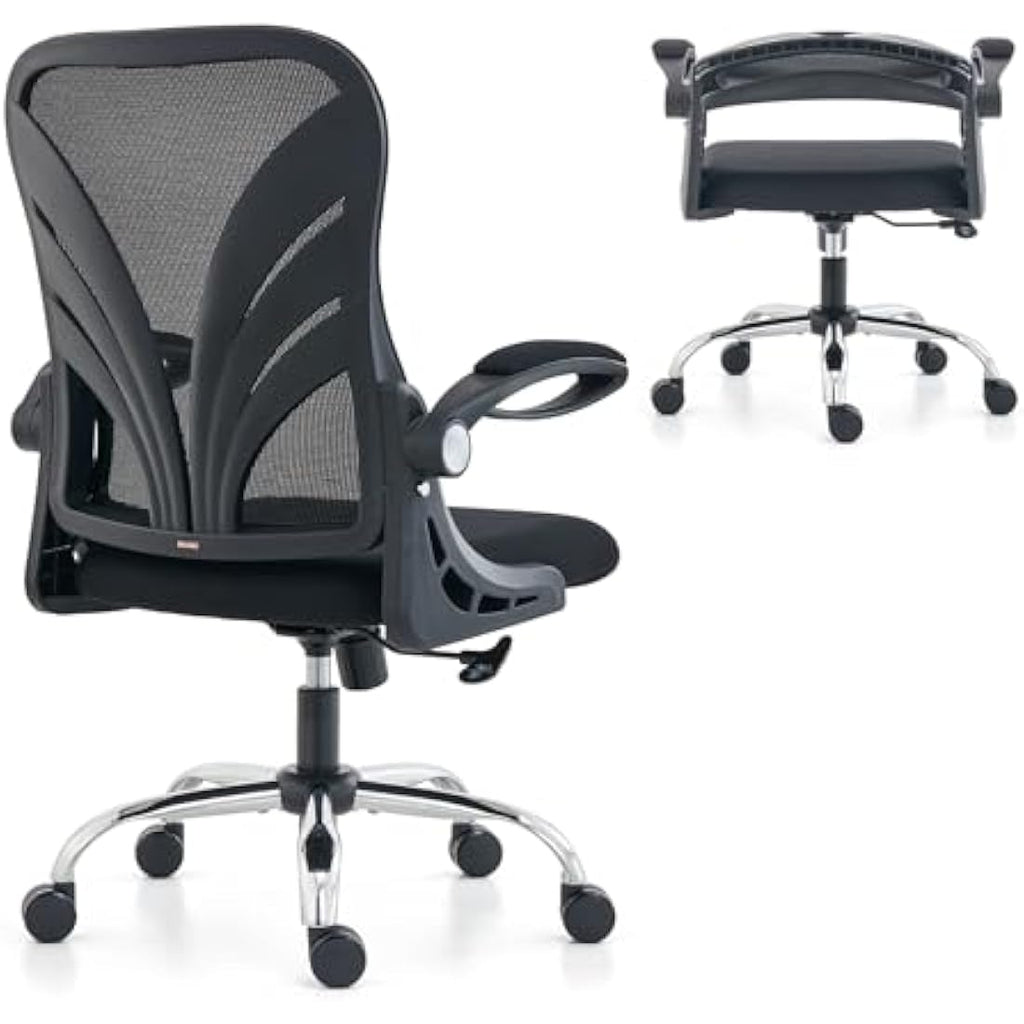 HOLLUDLE Ergonomic Mesh Office Chair – Foldable Backrest & Lumbar Support