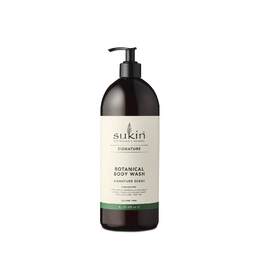 Sukin Botanical Body Wash – Natural & Vegan Hydrating Cleanser, 1L
