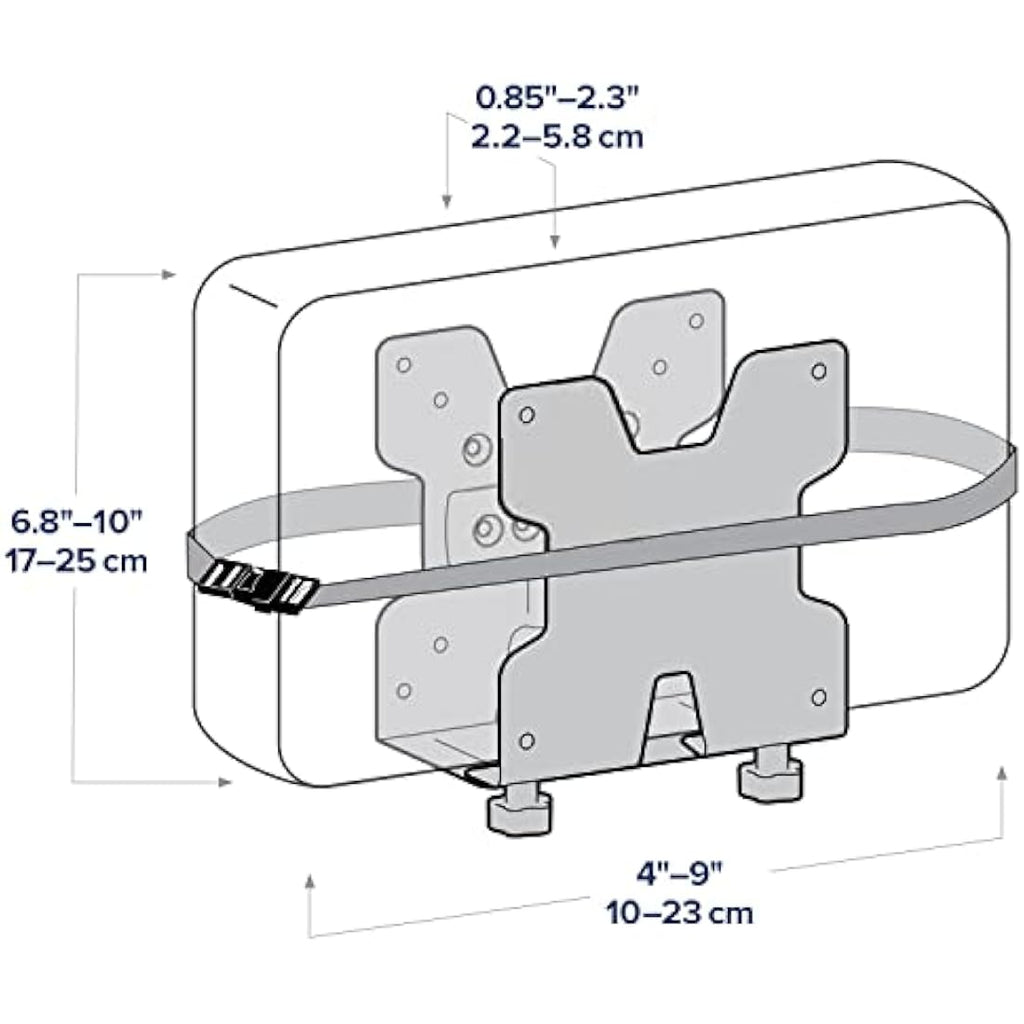 Ergotron Thin Client Mount | PC Holder & Pole Mounting Kit - Black