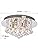 A1A9 Modern K9 Crystal Flush Mount Chandelier | Chrome 4-Light Ceiling Lamp