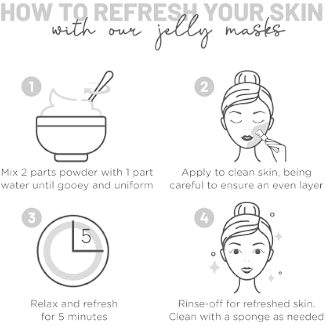 BRÜUN White Gold Glycolic Acid Jelly Mask - Hydrating Peel-Off Rubber Mask