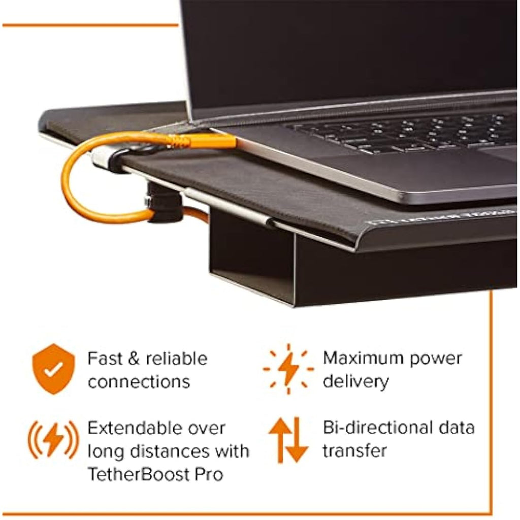 Tether Tools USB-C to USB-C Data Cable – 4.6m High Visibility Orange