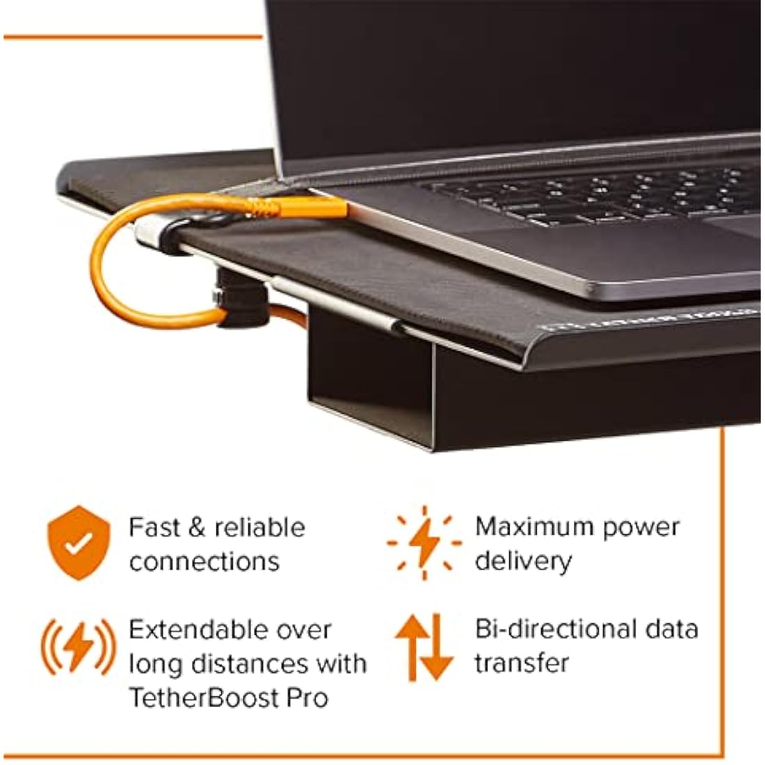 Tether Tools USB-C to USB-C Data Cable – 4.6m High Visibility Orange
