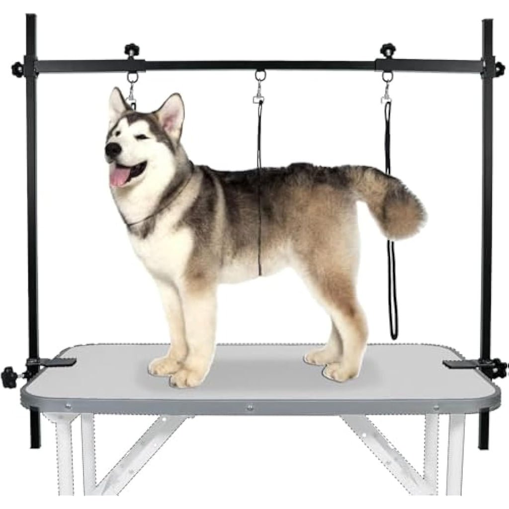 LEIBOU H-Shape Dog Grooming Arm | Heavy Duty Aluminum with 3 Nooses