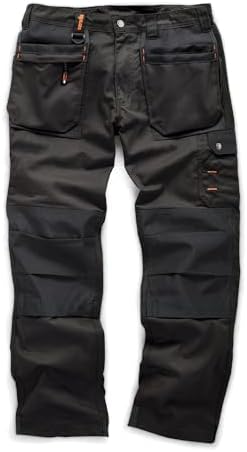 Scruffs Men's Worker Plus Trousers – Graphite Grey Utility Work Pants