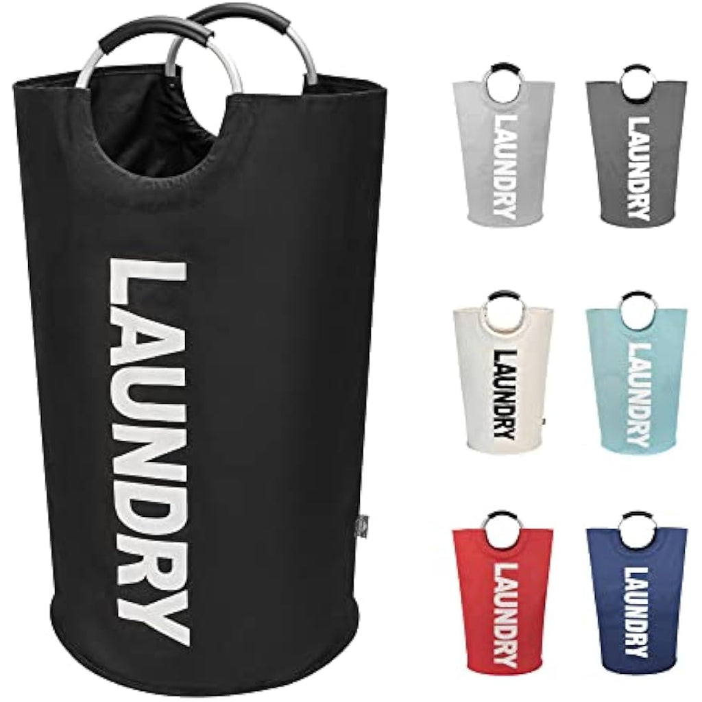 DOKEHOM 90L Large Laundry Basket | Collapsible Waterproof Hamper - Black