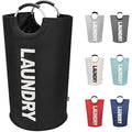 DOKEHOM 90L Large Laundry Basket | Collapsible Waterproof Hamper - Black