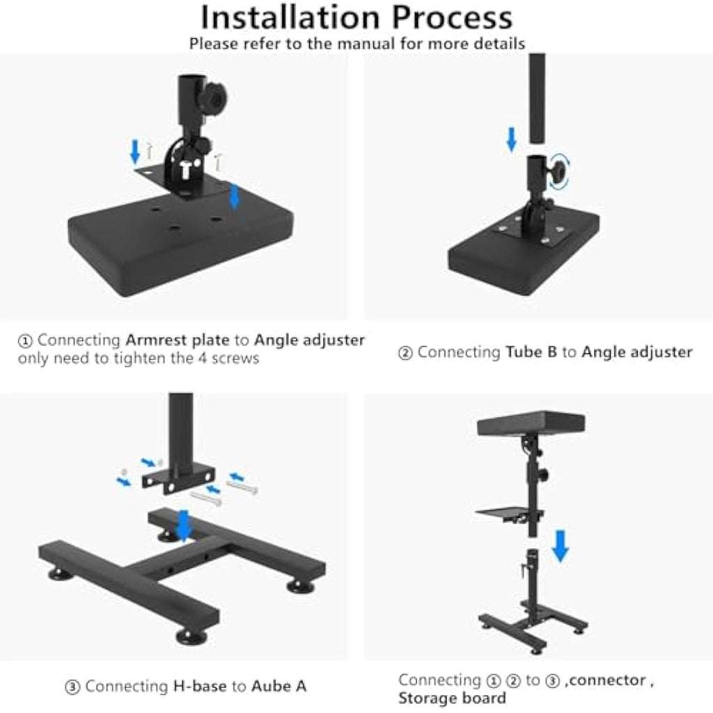 ANDNICE Tattoo Armrest – Heavy Duty Adjustable H-Base Stand