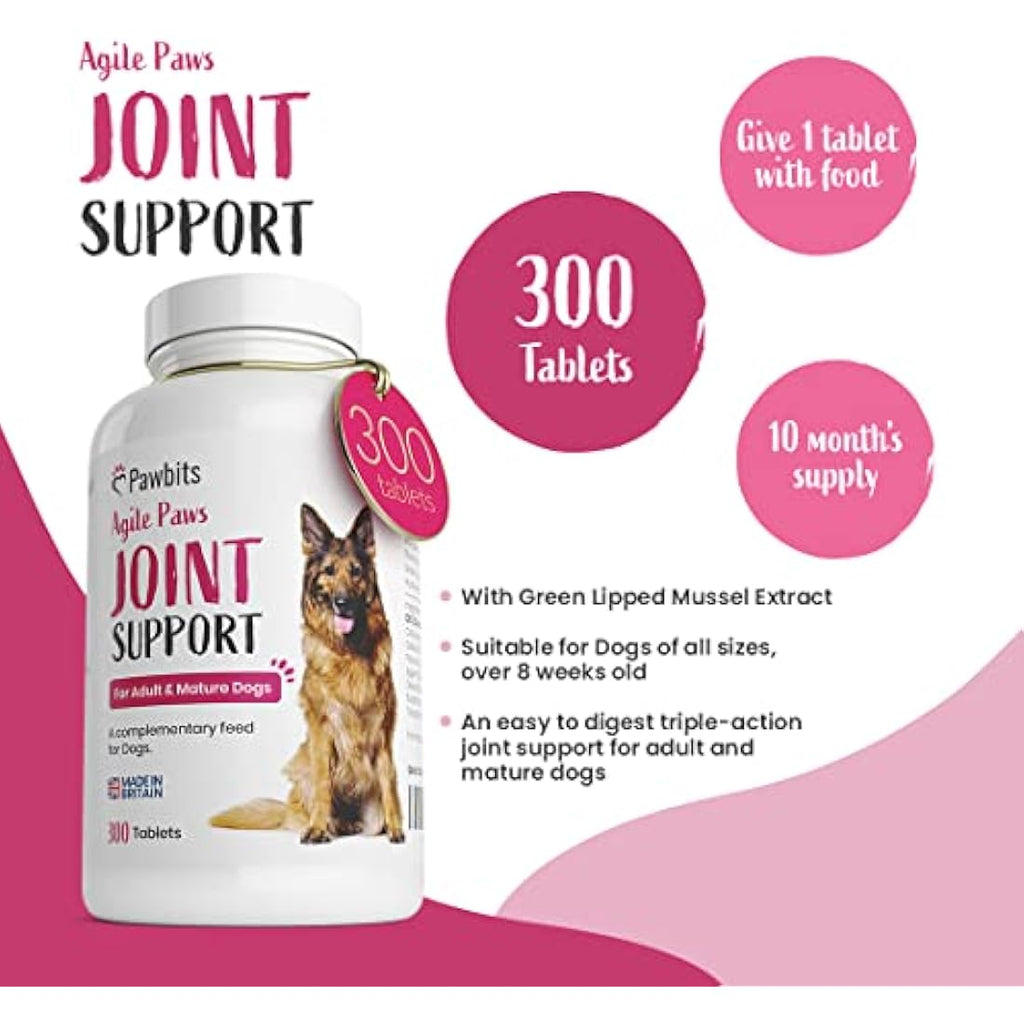 Senior Dog Hip & Joint Supplement - 300 Glucosamine Tablets
