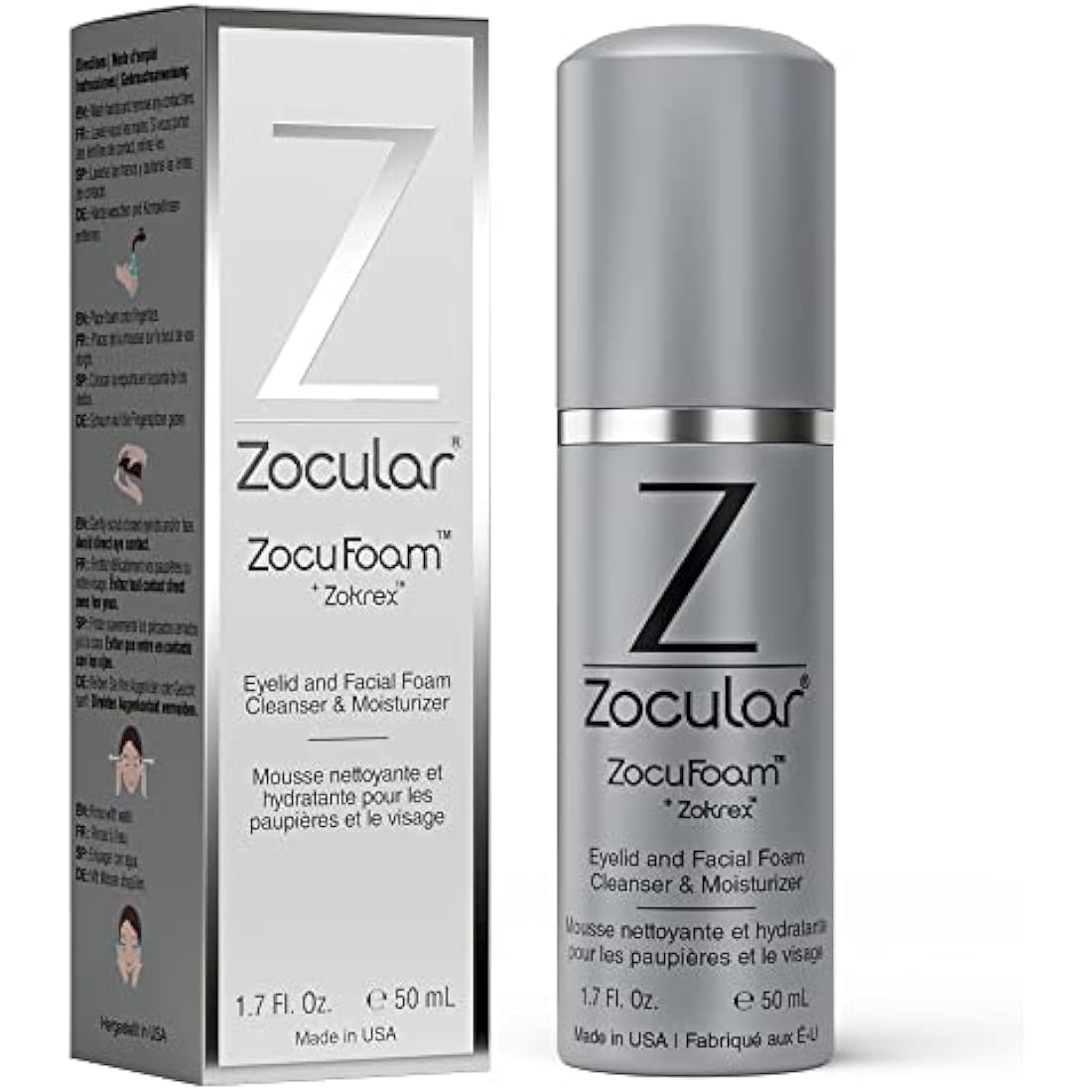 Zocular ZocuFoam Eyelid Cleanser – Okra-Based Foam for Dry Eyes, 50ml