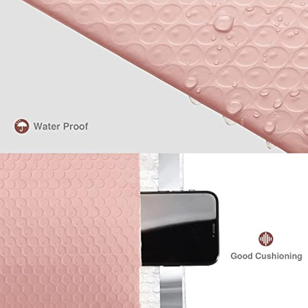 Switory 100 Pack Poly Bubble Mailers | 15.3x22.9cm Pale Pink Padded Envelopes