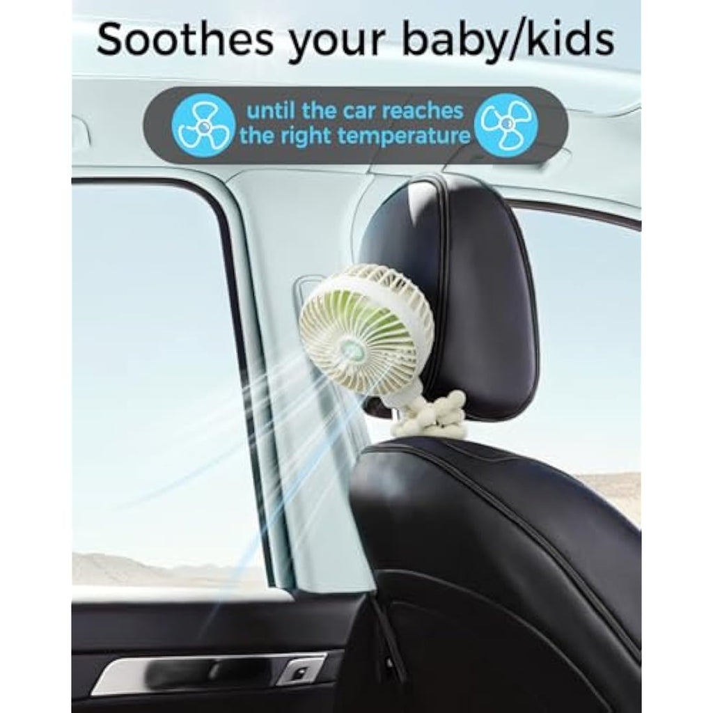 Stroller Fan – Rechargeable Clip-on Baby Fan with Flexible Tripod