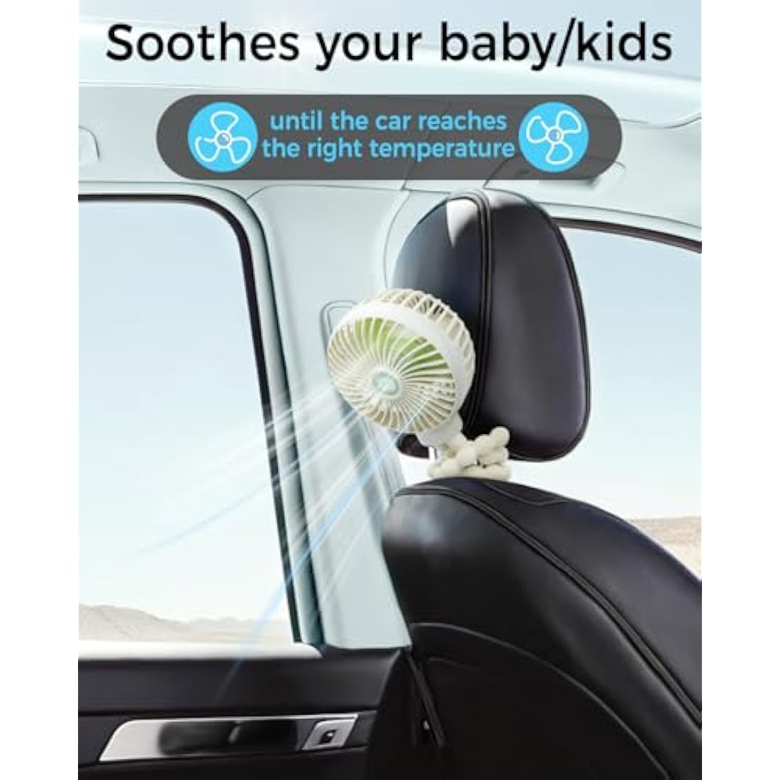 Stroller Fan – Rechargeable Clip-on Baby Fan with Flexible Tripod