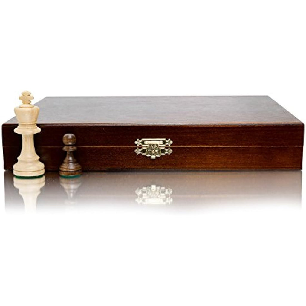 Jolof Store Staunton No. 5 Wooden Chess Pieces – Handmade Tournament Set