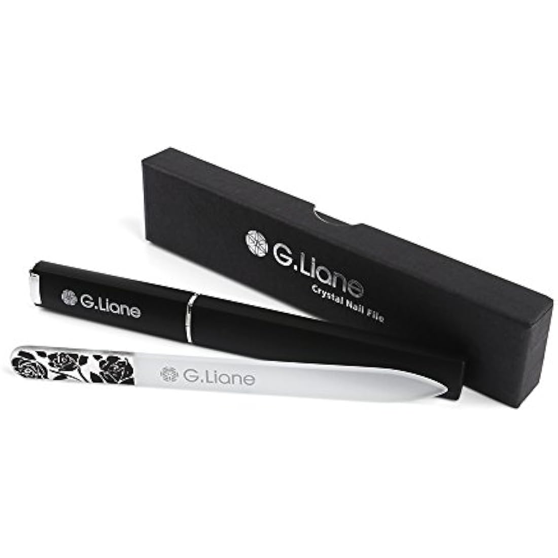 G.Liane Professional Glass Nail File Set – Double Sided Etched Crystal