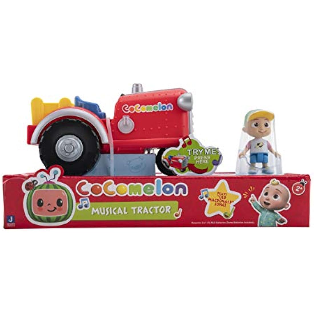 CoComelon Musical Tractor Toy with 3-inch JJ Figure and Sounds